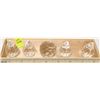 Image 1 : GROUP OF 5 CRYSTAL ORNAMENTS, SWARZSKI?