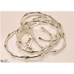5PCS ALL SILVER PLATED BRACELETS