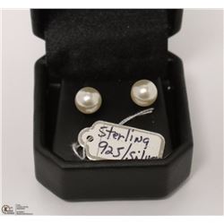 STERLING SILVER .925 EARRINGS PEARL