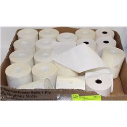 FLAT OF 3 1/4" WIDE PAPER ROLLS