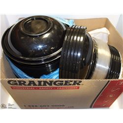 BOX OF ASSORTED TAKE OUT PLATES