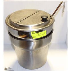 LOT OF 2 STAINLESS STEEL SOUP-WARMERS