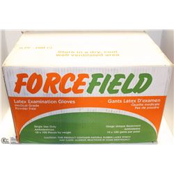 CASE OF 1000-M FORCEFIELD LATEX DISPOSABLE GLOVES