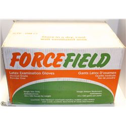 CASE OF 1000-S FORCEFIELD LATEX DISPOSABLE GLOVES