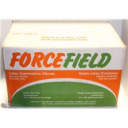 CASE OF 1000-S FORCEFIELD LATEX DISPOSABLE GLOVES