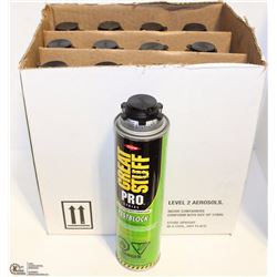 12 CANS DOW GREATSTUFF PESTBLOCK PRO SPRAY-FOAM