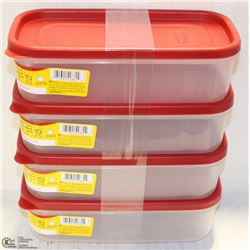 LOT OF FOUR 1.18L RUBBERMAID FOOD-TO-GO CONTAINERS