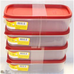 LOT OF FOUR 1.18L RUBBERMAID FOOD-TO-GO CONTAINERS