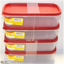 LOT OF FOUR 1.18L RUBBERMAID FOOD-TO-GO CONTAINERS