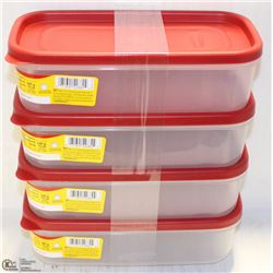 LOT OF FOUR 1.18L RUBBERMAID FOOD-TO-GO CONTAINERS