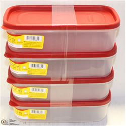 LOT OF FOUR 1.18L RUBBERMAID FOOD-TO-GO CONTAINERS