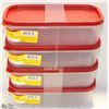 Image 1 : LOT OF FOUR 1.18L RUBBERMAID FOOD-TO-GO CONTAINERS