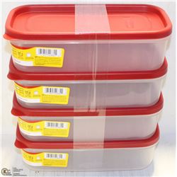 LOT OF FOUR 1.18L RUBBERMAID FOOD-TO-GO CONTAINERS