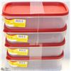 Image 1 : LOT OF FOUR 1.18L RUBBERMAID FOOD-TO-GO CONTAINERS