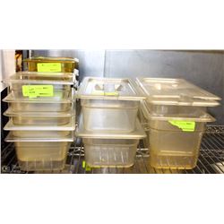 LOT OF ASSORTED PLASTIC COLD-INSERTS (13 PIECES)