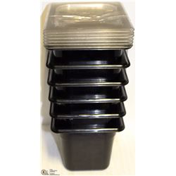 LOT OF 6 SQUARE COLD-INSERTS W/ LIDS