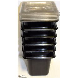 LOT OF 6 SQUARE COLD-INSERTS W/ LIDS