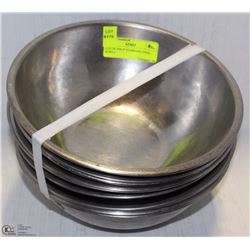 LOT OF TEN 9" STAINLESS STEEL BOWLS
