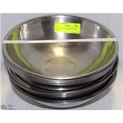 LOT OF TEN 9" STAINLESS STEEL BOWLS