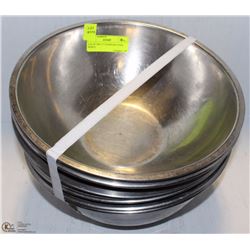 LOT OF TEN 11" STAINLESS STEEL BOWLS