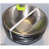 Image 1 : LOT OF TEN 11" STAINLESS STEEL BOWLS