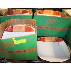 3 BOXES W/ 34 PLATES WITH PATTERN