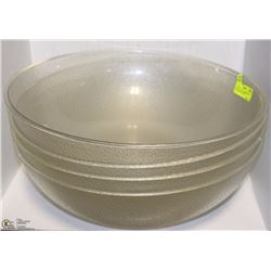 4 LARGE 18" POLYCARBONATE SALAD MIXING BOWLS