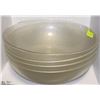 Image 1 : 4 LARGE 18" POLYCARBONATE SALAD MIXING BOWLS