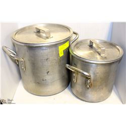 2 POTS W/ LIDS