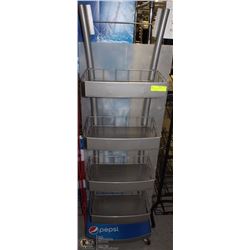 4 TIER STORE DISPLAY RACK ON WHEELS