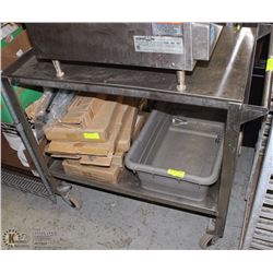 2-TIER STAINLESS STEEL CART ON CASTORS 36"x24"