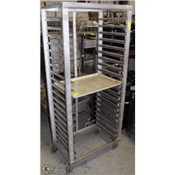 6 FOOT ALUMINIUM MOBILE RACK ON CASTORS