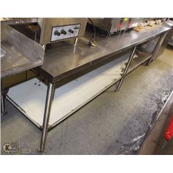 10FT LONG 2-TIER STAINLESS STEEL PREP TABLE