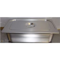 ME-19# S/S FOOD PAN FULL SIZE 6" DEEP W/ LID