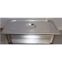 ME-19# S/S FOOD PAN FULL SIZE 6" DEEP W/ LID