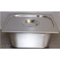 ME-18# S/S FOOD PAN HALF SIZE 6" DEEP W/ LID