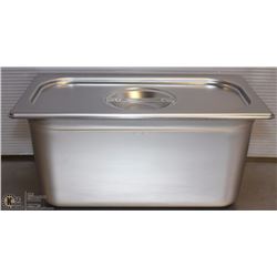 ME-16# S/S FOOD PAN ONE THIRD SIZE 6" DEEP W/ LID