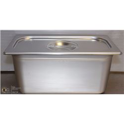 ME-16# S/S FOOD PAN ONE THIRD SIZE 6" DEEP W/ LID