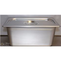 ME-16# S/S FOOD PAN ONE THIRD SIZE 6" DEEP W/ LID