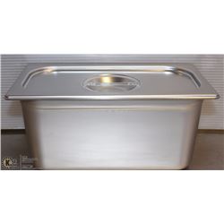 ME-16# S/S FOOD PAN ONE THIRD SIZE 6" DEEP W/ LID