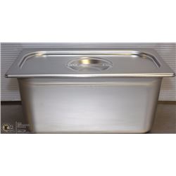 ME-16# S/S FOOD PAN ONE THIRD SIZE 6" DEEP W/ LID
