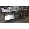 Image 1 : ME-23# 30"X84" S/S WORK TOP TABLE W/ GALVANIZED