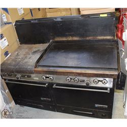GARLAND DOUBLE OVEN 4 BURNER OVEN