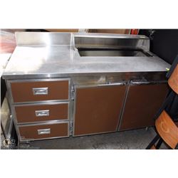 5' PREP TABLE W/ 3 DRAWERS AND 2 DOORS