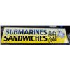 Image 1 : SUBMARINES & SANDWICHES FOOD SIGN 48"X13.5"