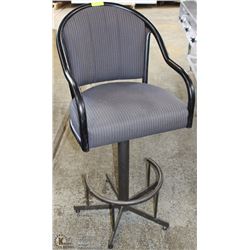 HEAVY DUTY CAR STOOL SWIVEL WITH FOOT REST & BACK