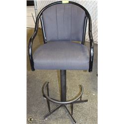 HEAVY DUTY CAR STOOL SWIVEL WITH FOOT REST & BACK