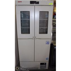 SANYO COOLER-FREEZER COMBINATION 32"X24"X71"H