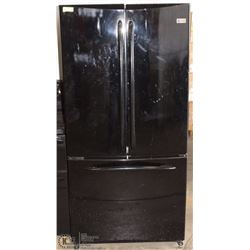 GE BLACK DOUBLE DOOR FRIDGE WITH DRAWER FREEZER