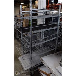 ADJUSTABLE METAL RACKS ON WHEELS WITH DIVIDERS &